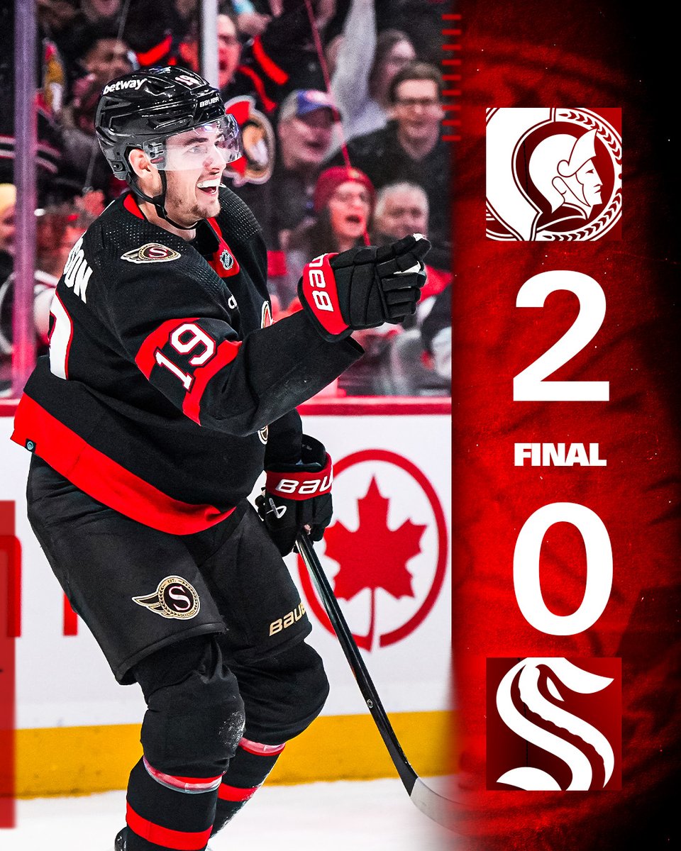 Senators's tweet photo. SHUT OUT THE KRAKEN ON NEON NIGHT!!

#GoSensGo https://t.co/PRLBfvygPw