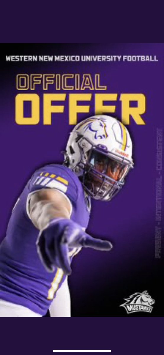 Bless to receive my 3rd official offer from <a href="/CoachKT76/">Kenneth Trezvant</a>!! Thank you coach for this opportunity! <a href="/artesiafootball/">BulldogFootball 🏈🏆x32</a> <a href="/jeremy_maupin/">Jeremy Maupin</a> <a href="/PrepRedzoneNM/">Prep Redzone New Mexico</a> <a href="/NMrecruits/">NM Athletes</a> <a href="/WNMUFootball/">WNMU Mustang Football</a>