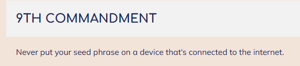 MosesCoin_ERC's tweet photo. 9th commandment

Never put your seed phrase on a device that‘s connected to the internet.

https://t.co/yX9sARtBpo

#MOSES #ETH #memecoins https://t.co/djLPfaEZQW