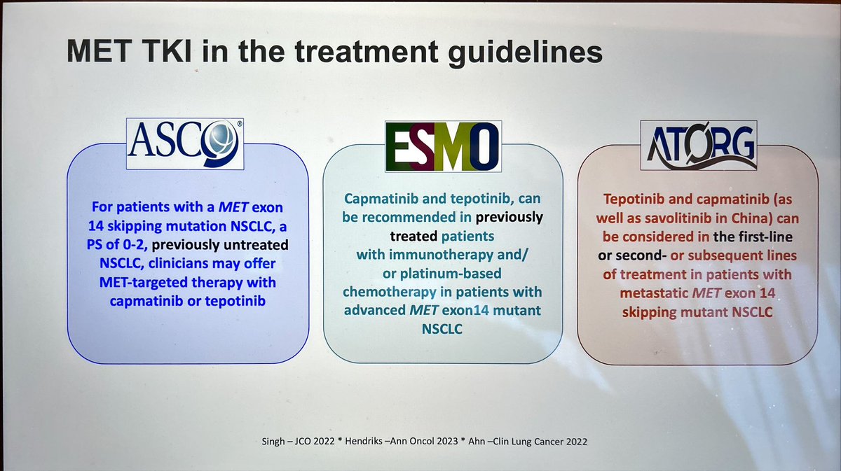 Several by MET TKI reported activity in METex14 mut 🧬 NSCLC🫁.Activity of MET TKI is clinically better upfront than in 2nd line but the EMA approval is in 2nd L🤦🏻.Hwv, ⬆️% of Gr3 TRAEs, are we sure that ⬇️doses 💊 would not reach the same efficacy with lower toxicity?#ESMOAsia23