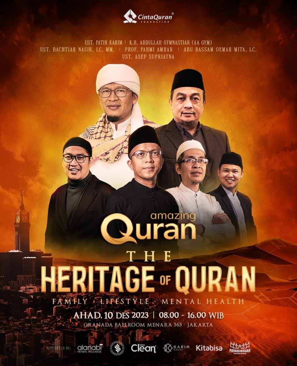 The Heritage of Quran
Family - Lifestyle - Mental Health

Saya mengajak Sahabat semua untuk hadir di acara #AmazingQuran.

Dahsyatnya Quran akan kita ungkap di acara ini, bersama para guru-guru kita yang hebat!

Dapatkan tiketnya sekarang
gercep.in/amazingquran