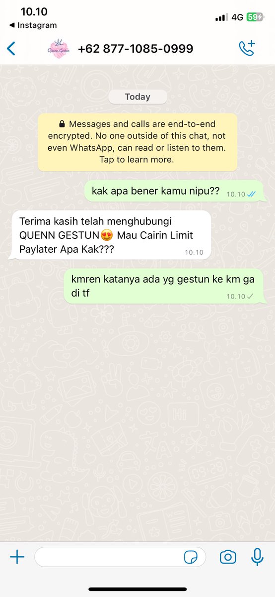gestunipukntl's tweet photo. @linda5234921165 udah aku chat langsung di block kak😓 https://t.co/QETp0diiJz