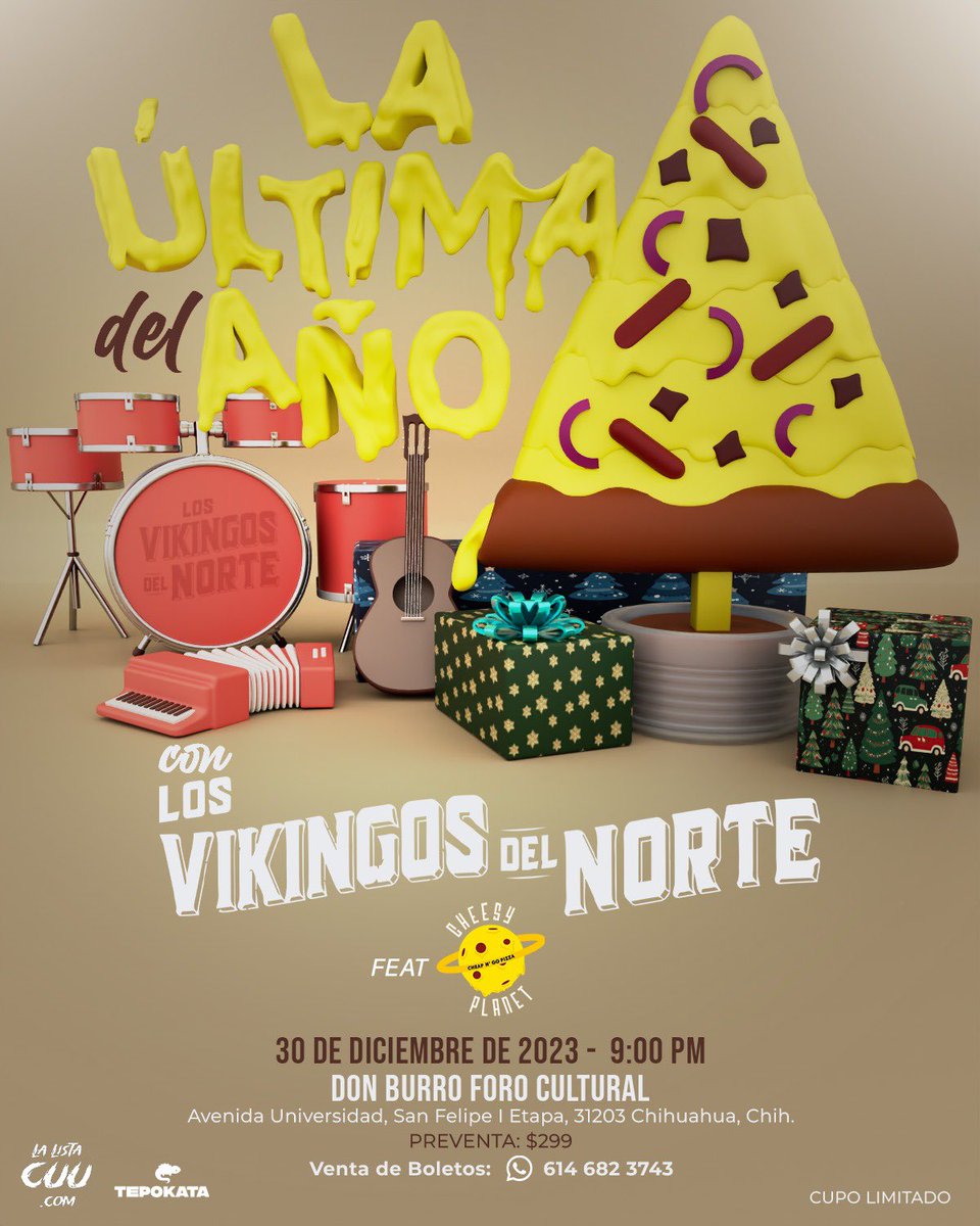 vikingosdelnort's tweet photo. Primos! volvemos este sábado 30 de diciembre al @donburromx después de mucho tiempo para cerrar el año con broche de oro! 

El tío @CheesyPlanet nos va a revelar unas cuantas sorpresas próximamente, así que todos pilas🔥
ID+18

Boletos aquí mero https://t.co/zC9Tb3rPI3 https://t.co/OD7G7SHDQJ