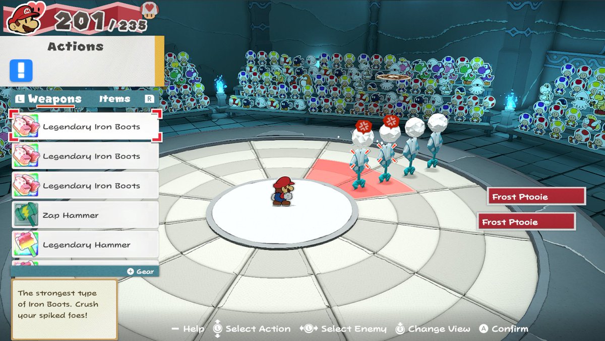 TOKRefolded's tweet image. Yikes- these foes are &quot;snow&quot; joke! 
#PaperMario #TOKRefolded #NintendoSwitch