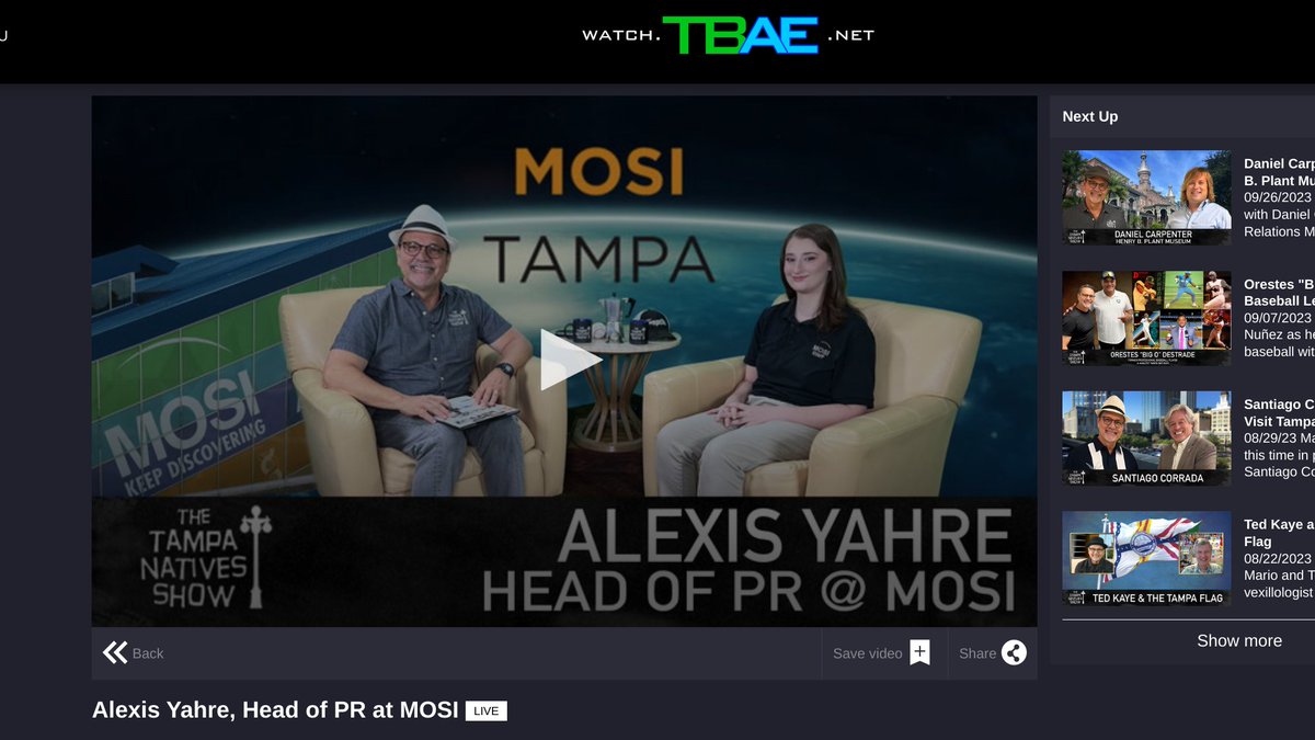 ThePeppSquad's tweet photo. Did you catch my latest segment on the Tampa Bay Arts &amp; Education Network? 📺 Hosted by the incredible Mario Núñez from The Tampa Natives Show. this one's extra special as he joined us in-person at MOSI's event! 😄🥪

https://t.co/aBuGBXW8Md

@TBAEnet https://t.co/8WHbEVdPIG