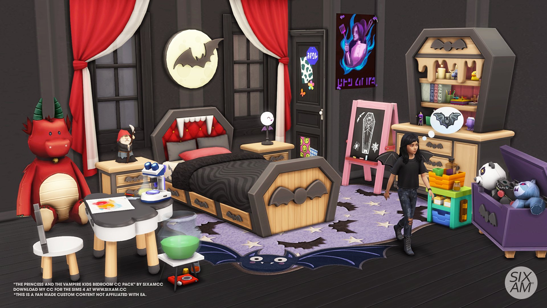 Six on X: “🖤NEW CC🖤 Our little vampires also deserve a room 