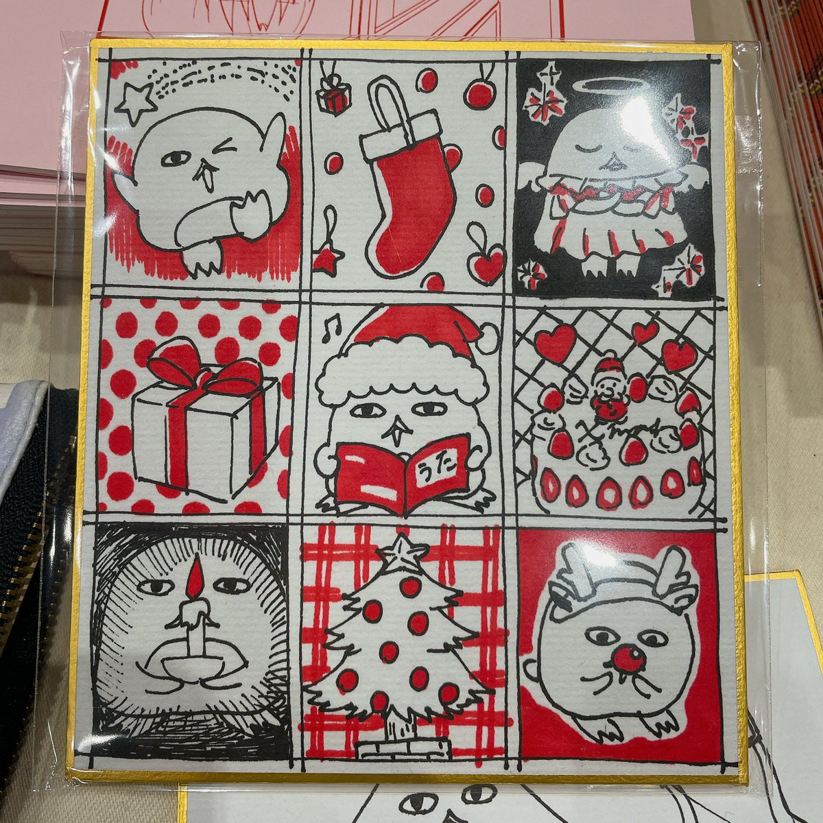 色紙買ってくださった方がわざわざスペースまで戻ってきてくれて写真撮らせて下さった!そしてペンニングも購入して頂きました ありがとうございます🙇‍♂️ 
