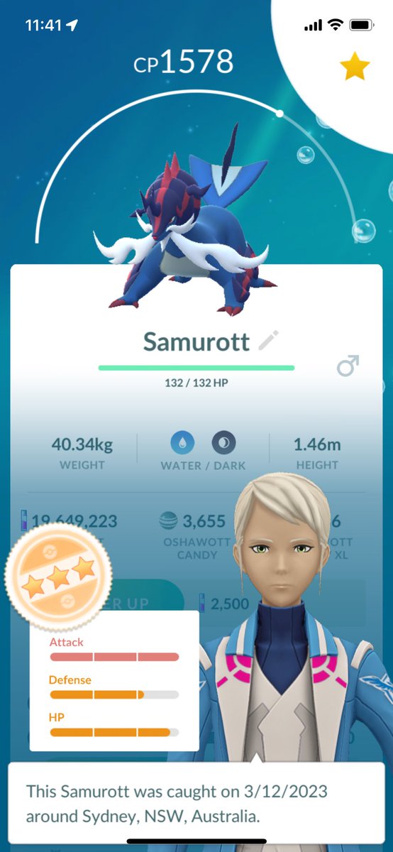 micsheldon1's tweet image. 1st raid invite .So excited and the color is so pretty 💙💙💙
Thanks you @lolman3888  🥳🥳hope all have a good lucky and shiny raid day ahead ✨✨✨🥳🥳🥳

#pokemongo
#HisuianSamurott