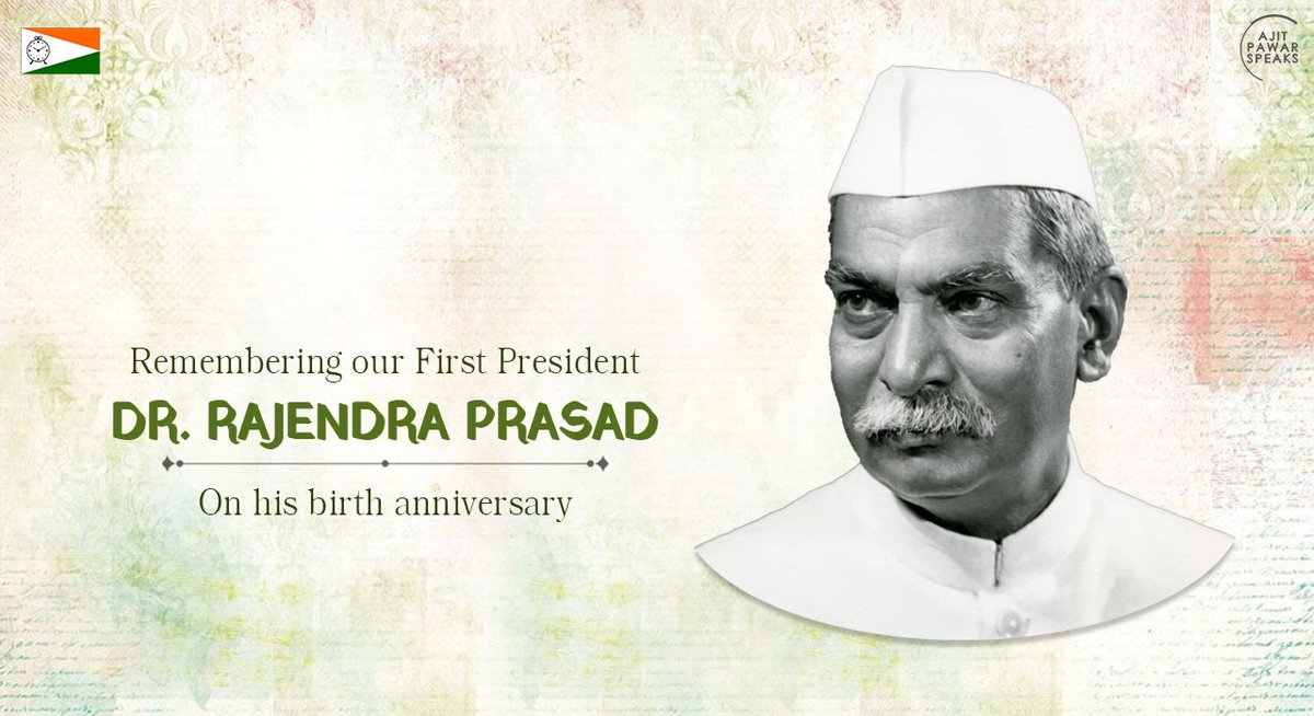 Remembering the first President of independent India, Dr. Rajendra Prasad ji on his birth anniversary today. He was awarded the Bharat Ratna for his efforts in the freedom struggle and his role as the Nation’s President.
