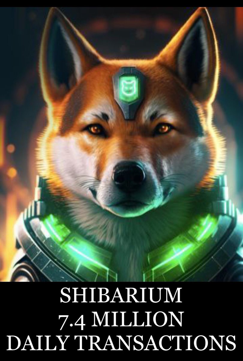 #Shibarium PRINTING 7.4 MILLION TRANSACTIONS A DAY

SHIBARIUM way bigger than u think it is

#SHIB WILL BE LIKE ETH
ETH LAUNCHED AT $0.31, BURNS, NOW $2,000

Buy, Accumulate #ShibaInu WHILE PRICES ARE LOW ‼️