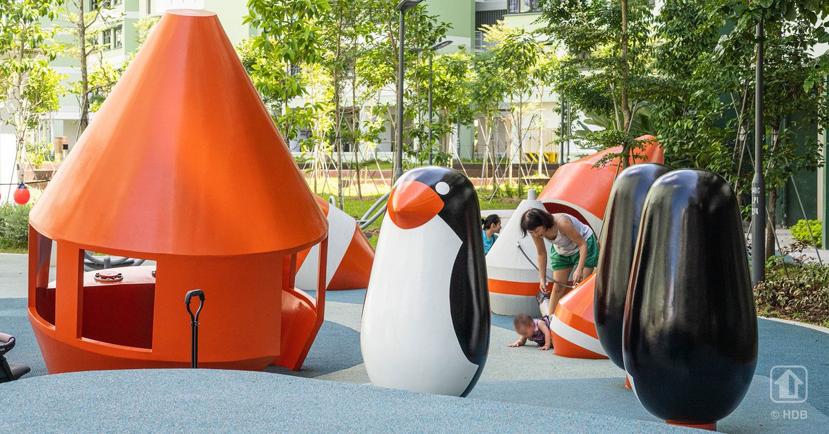 SingaporeHDB's tweet photo. The school holidays are here! Let your kids play amongst spinning penguins or get ‘on board’ a cool aircraft at our #HDBeautiful playgrounds.
📍 Tampines GreenDew https://t.co/w71yWkNvQk