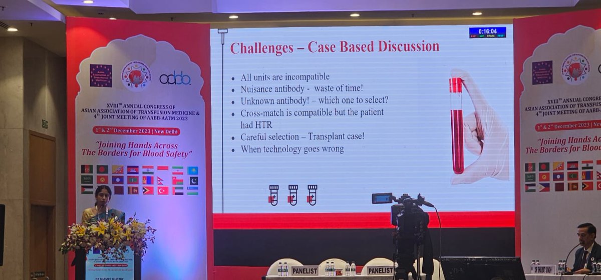ShameeShastry's tweet photo. Simple but most critical step in ensuring blood safety.  Discussed the  Challenges in compatibility testing @AATM_India AATM-AABB an international conference @IHBT_Manipal @Dr_GaneshMohan @DMadkaiker https://t.co/YhCzCLt0f3