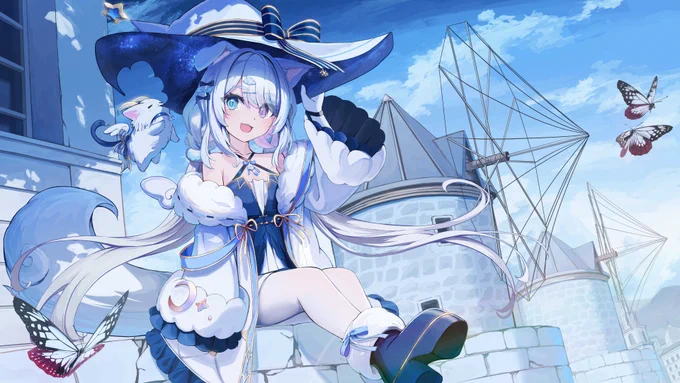 本日デビューのVtuber、すぺしゃりて所属Utahime Mochizuki様()のデビュー記念イラストを制作させていただきました。 何卒よろしくお願いいたします!! 