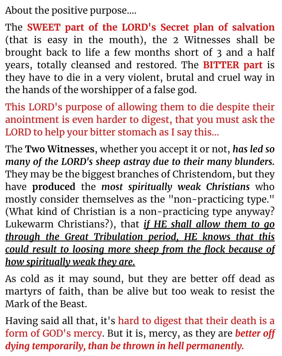 ⚠️Philippines, be right with the LORD JESUS CHRIST while you have time. This will escalate as the time goes by. Islamic terrorist attacks will increase. ⚠️💔

The sweet and bitter truth of the 2 Witnesses (Eastern and Western Catholic Churches) 

💔💔💔