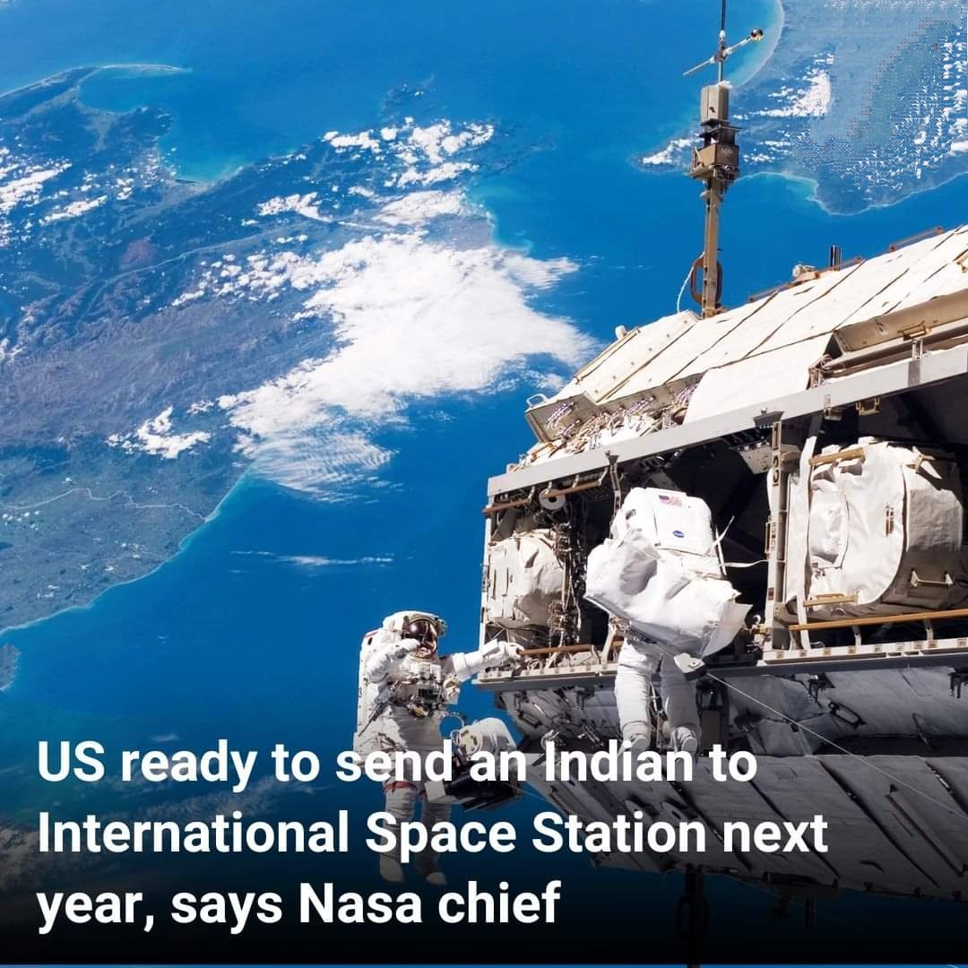 IndiaMarket_App's tweet photo. NASA Chief says, US ready to send Indian to space in 2024. Major Leap for India in Space Exploration! NASA to Assist in Sending Indian Astronaut to ISS by 2024. Bill Nelson, NASA Administrator, revealed plans for the first Indian space travel since Rakesh Sharma's 1984 mission. https://t.co/OTfL8BRiZx