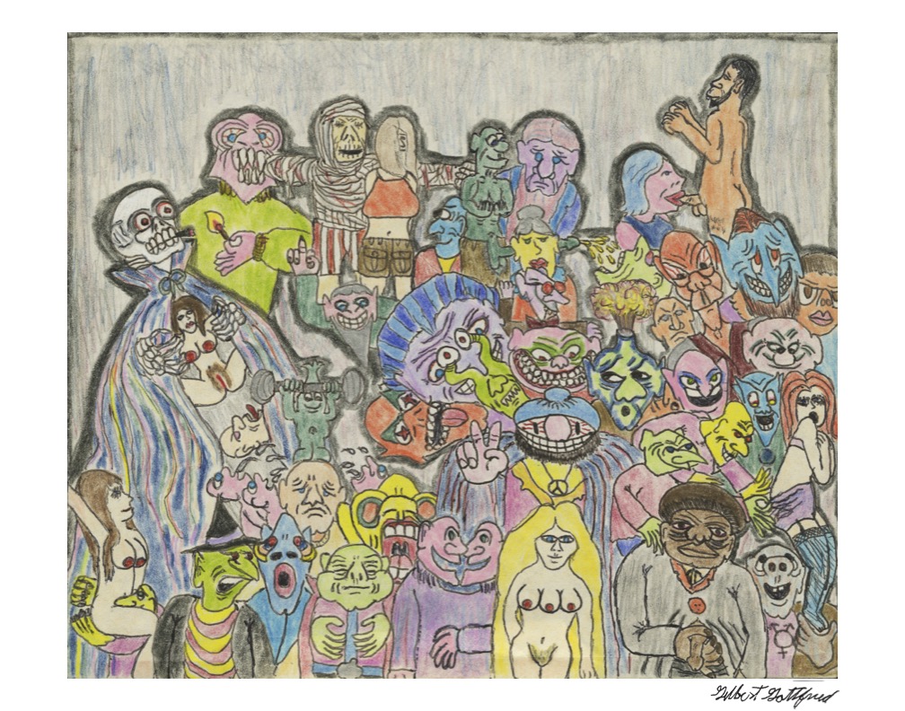 Introducing Gilbert's 1972 drawing entitled 'THE ARISTOCRATS.' Only 300 11x14 prints will be sold, so order now in time for the holidays. Use code 'aristocrats' for 20% off a 2nd print from the collection. Go to: GilbertGottfried.com & click BUY NOW. Support DM2 research.