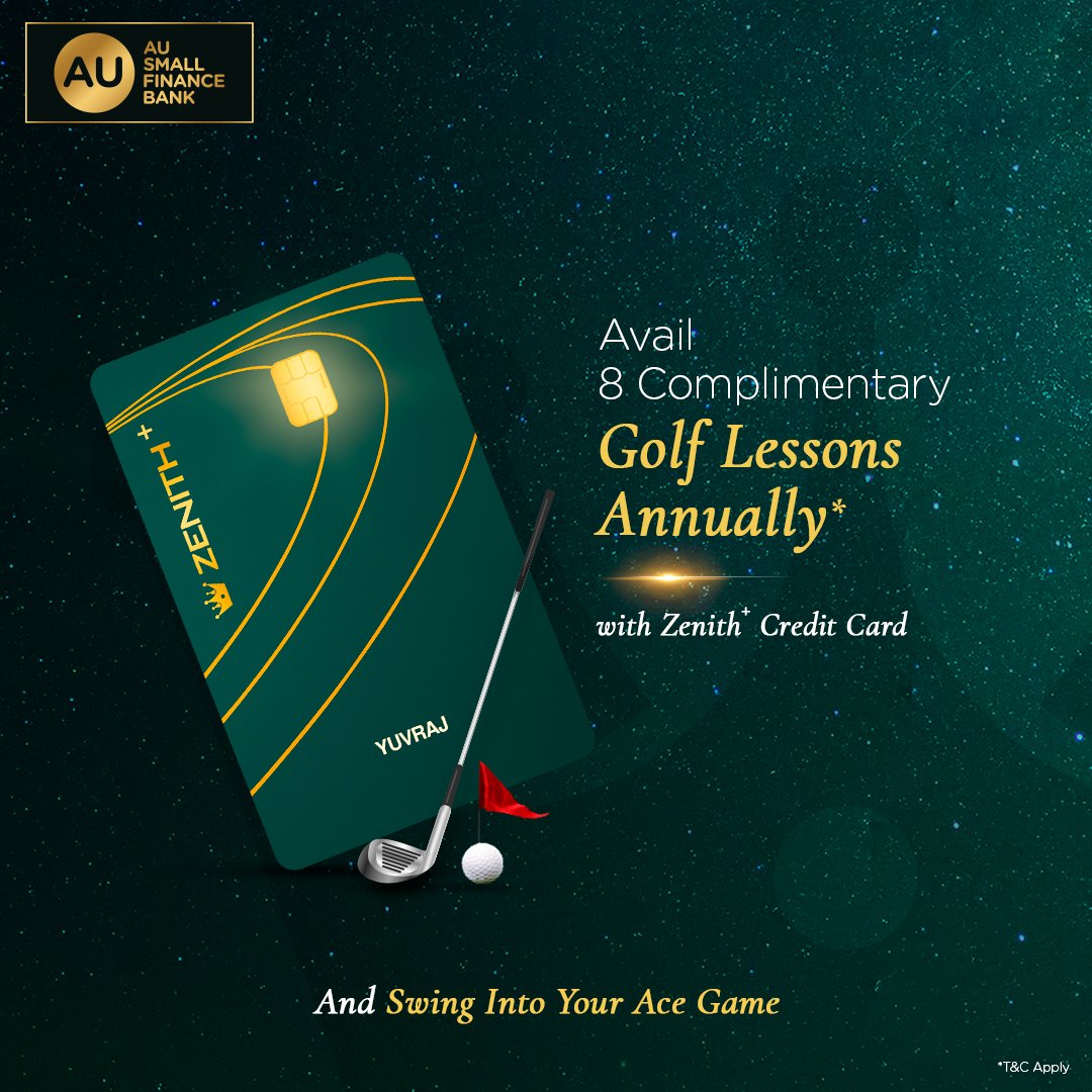 aubankindia's tweet photo. Embark on a journey to a lifestyle defined by unparalleled benefits. From 8 complimentary golf lessons annually to 16 exclusive movie/event tickets, our Zenith+ Credit Card redefines luxury.
#ZenithPlus #MetalCreditCard #NewAgeRoyal #RedefineLuxury https://t.co/vRI69Pe176