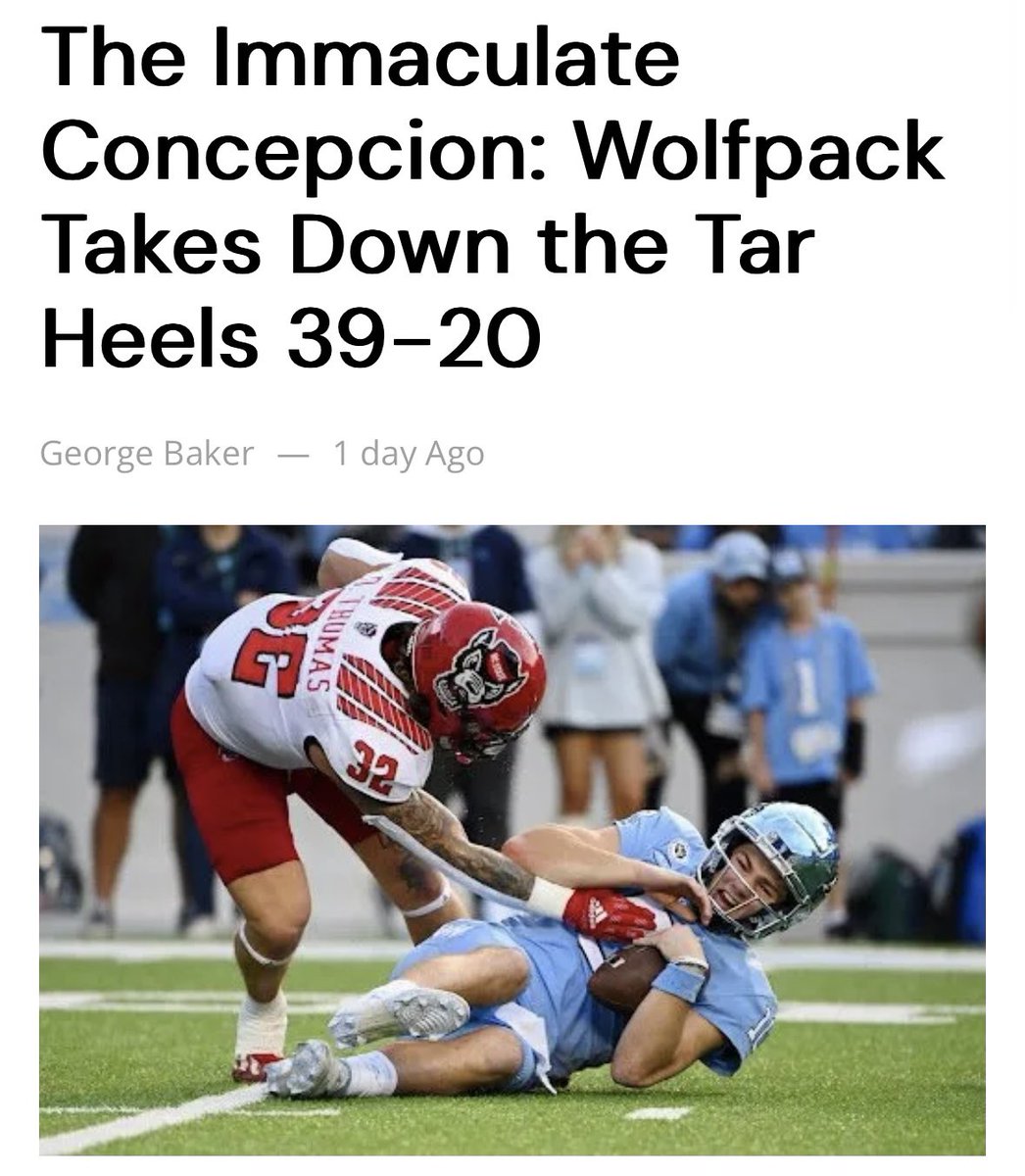 TheFreePack's tweet photo. Visit our website and check out coverage of the Wolfpack's victory vs. the Tar Heels! 
https://t.co/5PiXoC7OPz
#TheFreePack #NCStateFootball https://t.co/H5OtdgEaA0