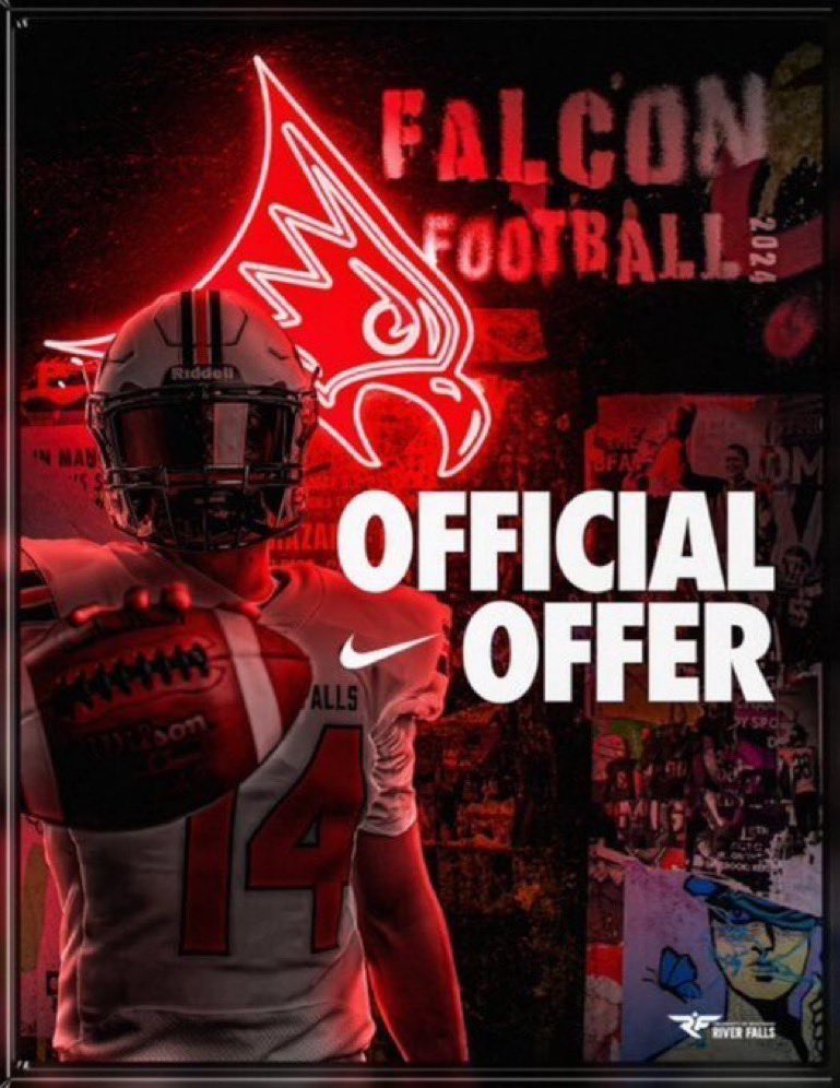 Blessed to receive an offer from @CoachWalkerRF & the University of Wisconsin-River Falls!