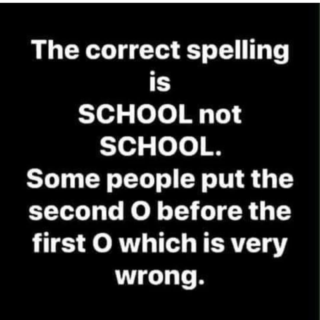 I wish I hadn't skipped school the day they were teaching everyone how to spell 'school'. 🤣🤔🤣🥴 #NationalSkipSchoolDay @ThePhilosopurr @GeneralCattis @HarryCatPurrs @CatFanatic9 @LuminousNumino1 @TERRYW_UK @PeterRABBIT67 @briano29 @eliznoelle @EringoB02429272 @lymeist