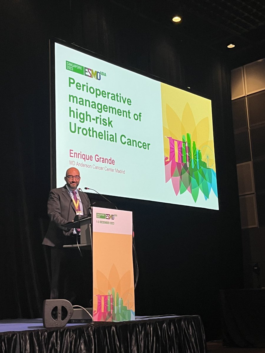 #ESMOAsia23 GU educational on perioperative therapy chairs @dmukherji @ravikanesvaran Excellent @drenriquegrande making clear neoadj/adj landscape in UC! Content available here tomorrow: oncologypro.esmo.org/meeting-resour…