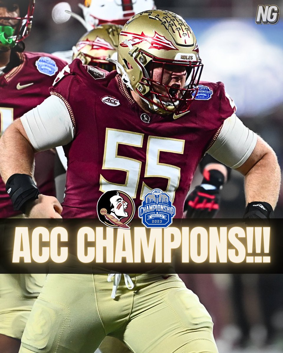LogansTwitty's tweet photo. Florida State is back on top of the ACC 🏆💍

Your 2023 ACC Champions! #Noles https://t.co/kSIPgSQqtu