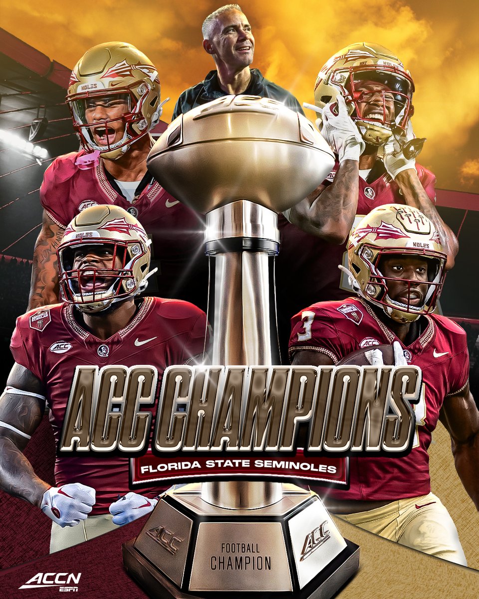 THE FLORIDA STATE SEMINOLES ARE YOUR ACC CHAMPIONS 🍢🏆 <a href="/FSUFootball/">FSU Football</a>
