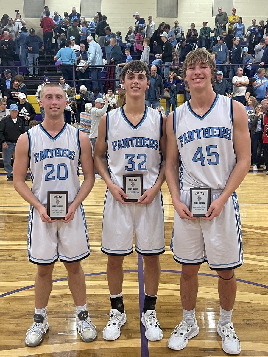 PCHS_Hoops's tweet photo. Congratulations to Hunter, Karsen, and AJ on making the all-tournament team at Carlyle https://t.co/tDWWtA5p1g