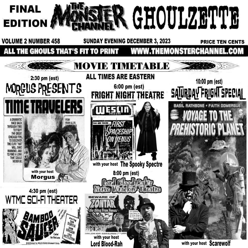 EerieLateNight's tweet photo. Starting at midnight, Sunday on The Monster Channel!
https://t.co/NvRAe8VnaE
#hackshorrorshow #donsbreakfastserialshow #nuttystreehouse #morguspresents #frightnighttheatre #lordbloodrah #saturdayfrightspecial https://t.co/B2TukPG3yy