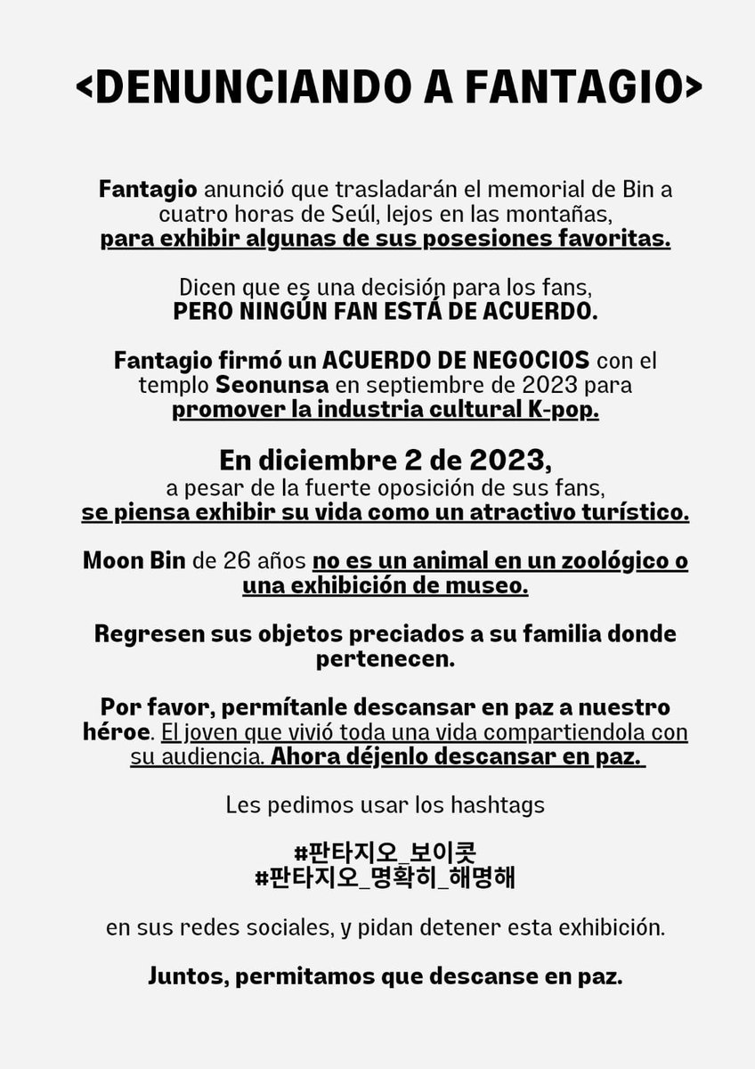 DysisLuc7's tweet photo. Si no siguen al grupo esta bien, pero ayudarían mucho dejando su rt para que la empresa de una respuesta, exigimos respeto a Binnie. 

FANTAGIO, STOP THE EXHIBITION. 

#판타지오_보이콧
#판타지오_명확히_해명해 https://t.co/qonAqzF0K7