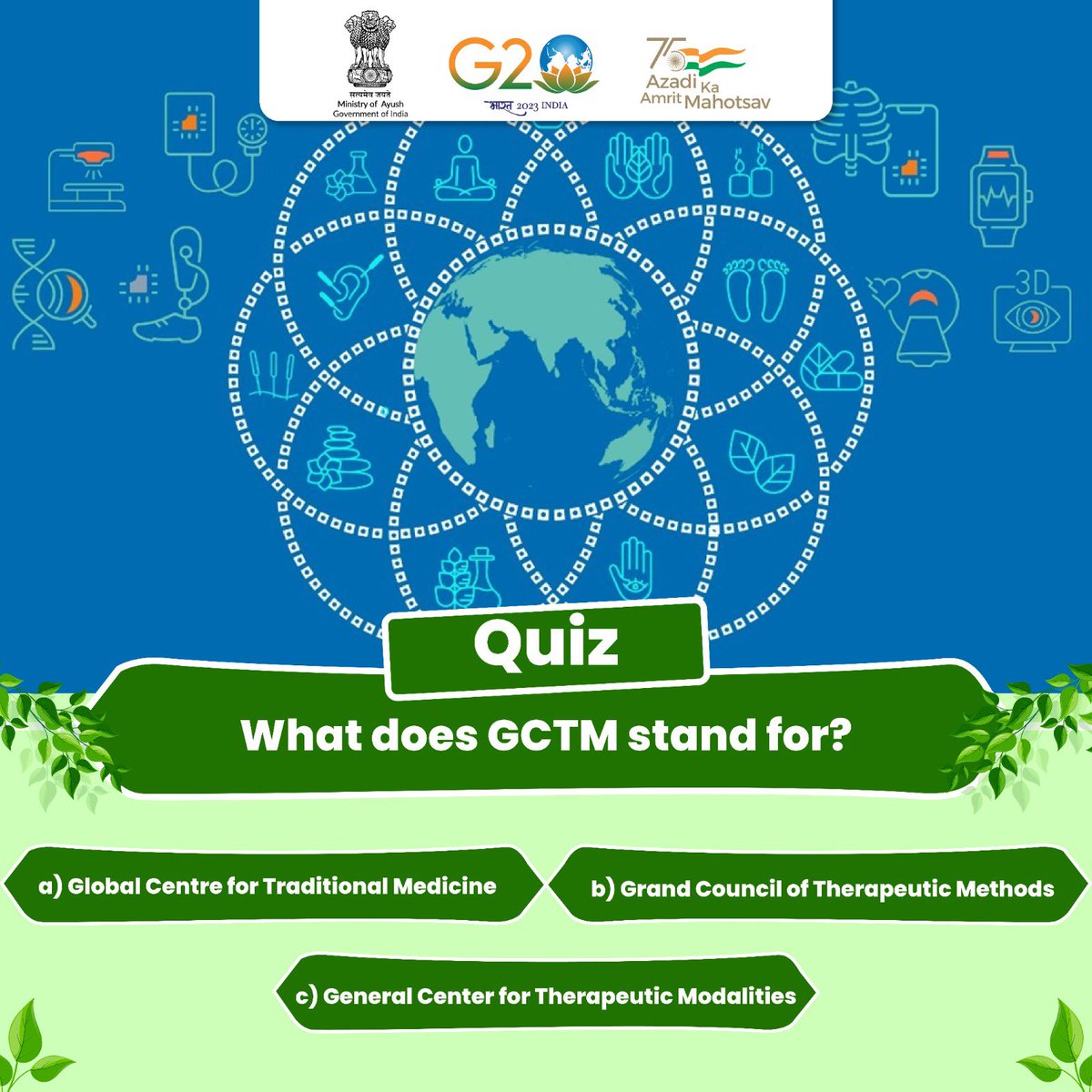 moayush's tweet photo. Do you know what GCTM stands for? Comment your answers below!

#AyushQuiz #whogctm https://t.co/EwxdfQrHf5