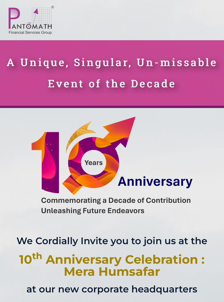 harishmehta_'s tweet photo. Glad to announce that I’ll be speaking at @pantomath_group’s upcoming Foundation Day. Looking forward to a great exchange of ideas and innovations. See you there!
#NewIndia #Investments #Equity #Capital #PantomathMeraHumsafar #ProgressWithValues #PantomathFoundationDay https://t.co/2R0yafoaAS