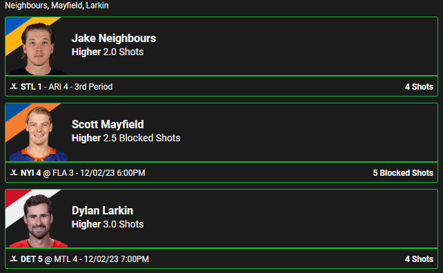 DR_1LL's tweet photo. Did you follow today's @FantasyAlarm Underdog Picks for the NHL slate?

Jake Neighbors higher than 2.0 shots✅
Dylan Larkin higher than 3.0 shots✅
Scott Mayfield higher than 2.5 blocked shots✅

Cash it in! https://t.co/rYO2jOxcj7