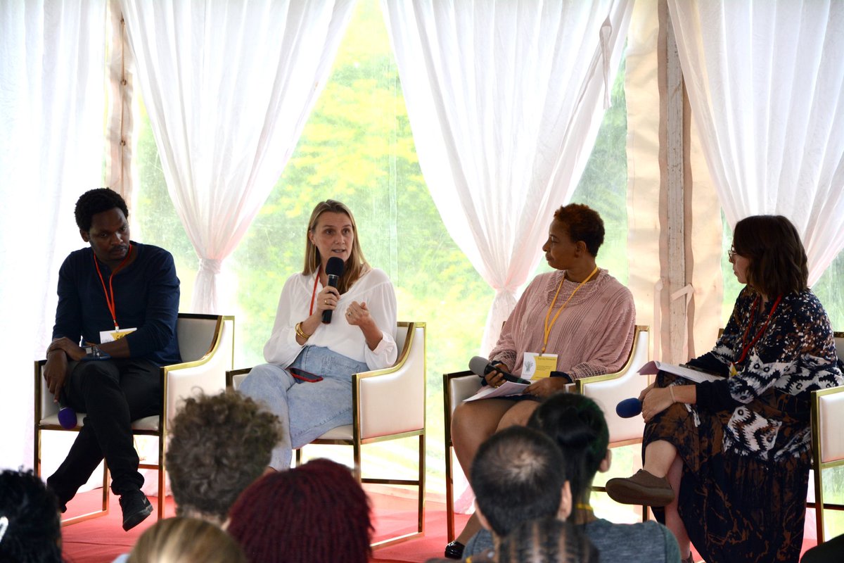 FECoMo_Kenya's tweet photo. 🔙Throwback to Day 1️⃣ as we reach Day 3 of the #BuildPeaceConference this cloudy Sunday morning in Nairobi!
Caleb Gichuhi (@howtobuildpeace) (Left) and Adeline Hulin (@UNESCO) (2nd from Left) repping the Coalition on the opening panel, “10 Years of Digital Peacebuilding” 🕊️💬 https://t.co/IXqS0t1YDQ