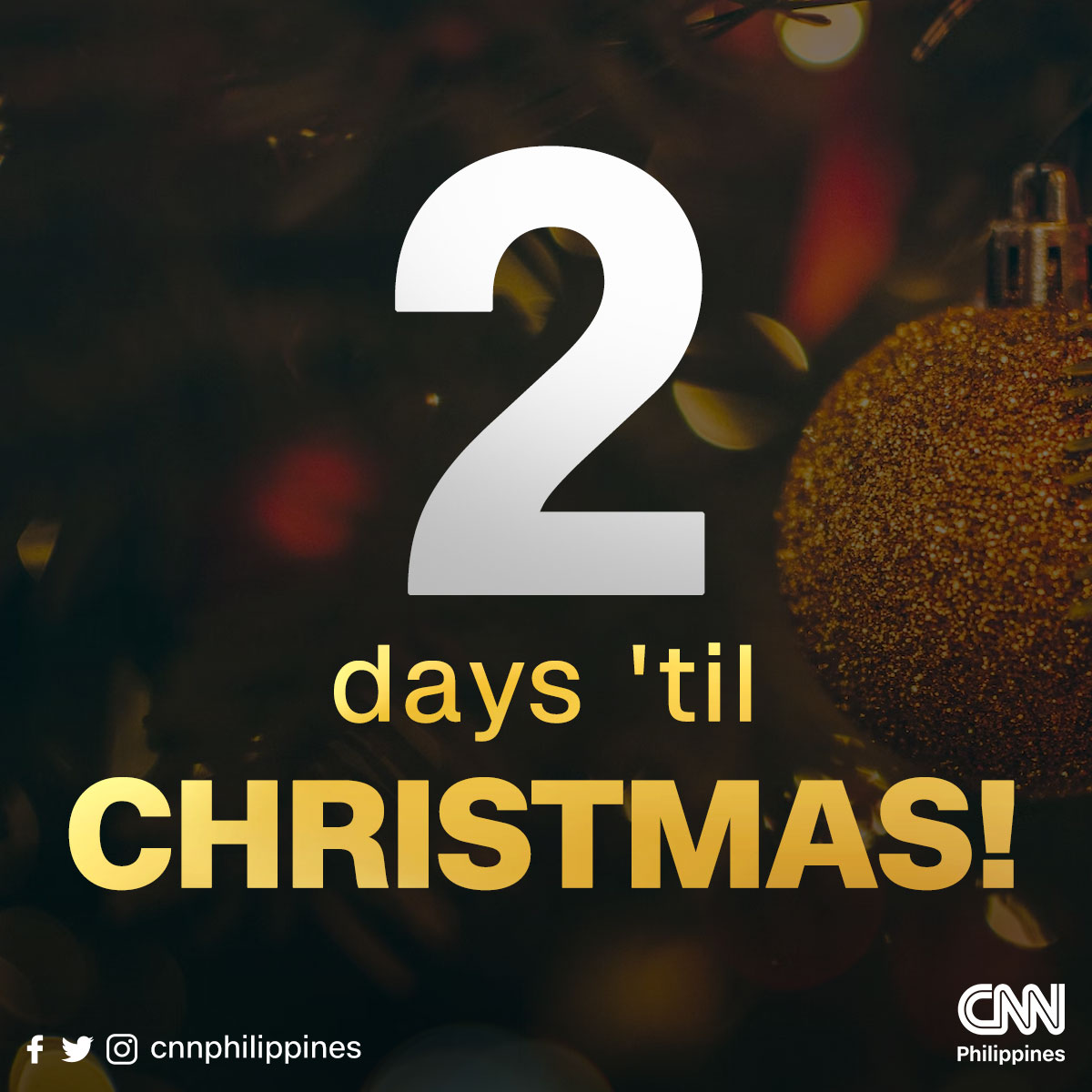 Christmas is near, are you ready to bring the holiday cheer? 🎄🌟 Two days ‘til the most wonderful time of the year!