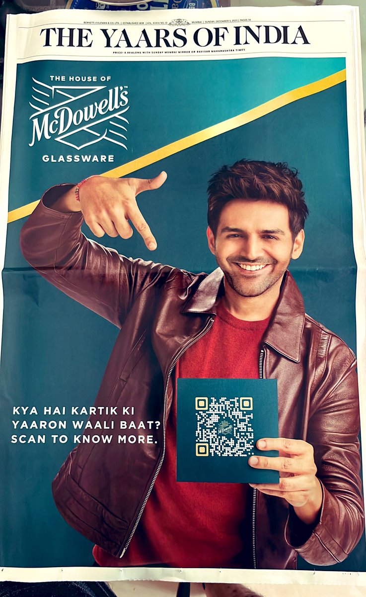 AbhiDeaf's tweet photo. @TheAaryanKartik Thank you @TheAaryanKartik 
Very good for your first Indian Sign Language 🤟 and Today Newspaper is THE YAARS OF INDIA , QR Scan YouTube Shared ❤️
#McDowells 
#TheYaarsofIndia
#sundaytimesofindia
#YaaronWaaliBaat 
#indiansignlanguage 
#deafindia 
@india_nad https://t.co/cVK8GmrrfG
