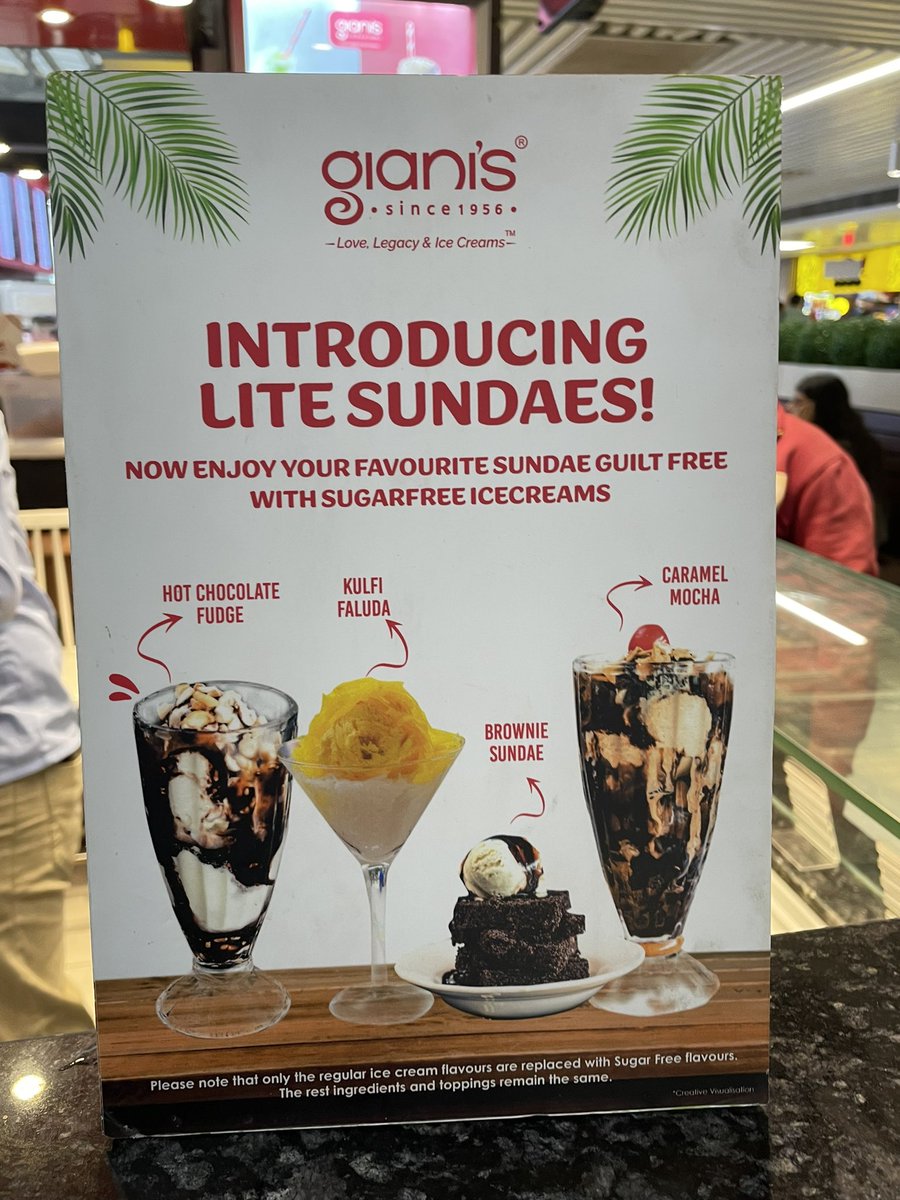 rgperfect's tweet photo. @Gianisicecreams how many brownies should come as per this in the brownie sundae serving as per your knowledge as I have received only one ? this is deceived marketing. Kindly correct it. https://t.co/WFPMvwFEgR