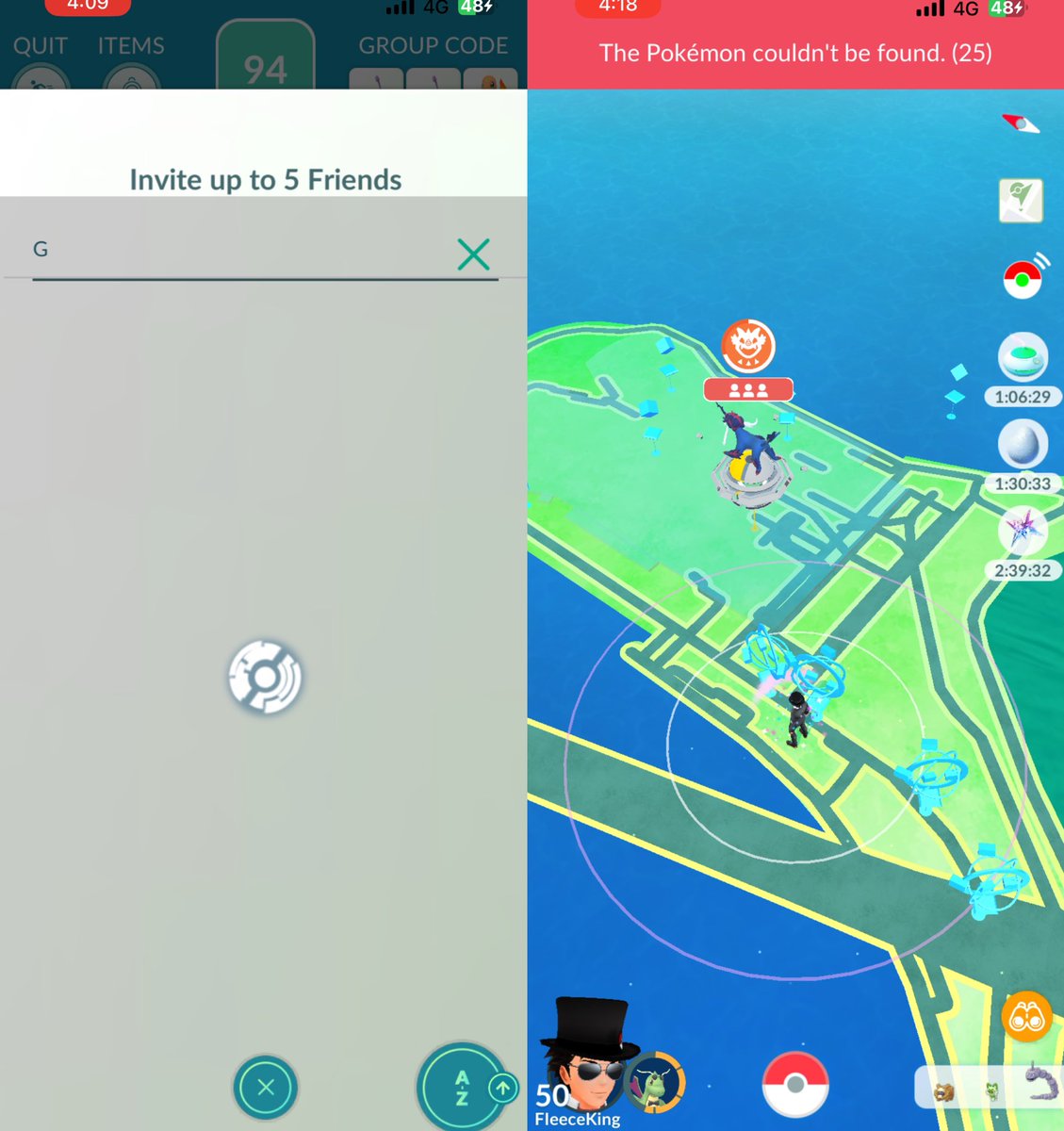 Last hour of Samurott Raid day is broken. Friends list not loading, getting kicked out from raids, and I just lost a shiny Samurott and it kicked me out of the encounter. Thanks <a href="/NianticHelp/">Niantic Support</a> <a href="/NianticLabs/">Niantic</a>