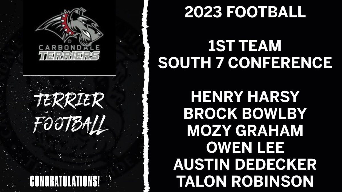 CCHS Terrier Football - South 7 Conference  - 1st Team recognition.  Congratulations!  @cchs165  #TERRIERPRIDE