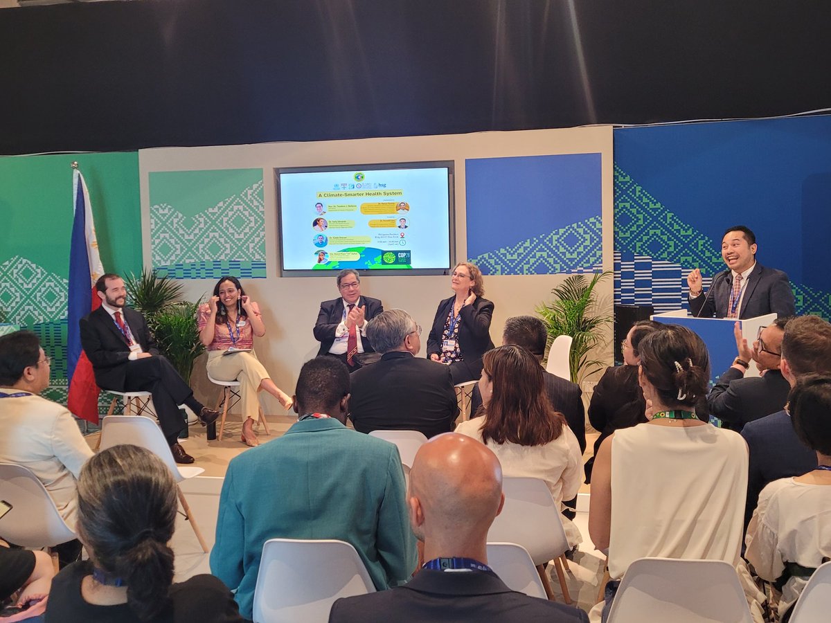 Tess Wiskel MD (@tesswiskelmd) on Twitter photo Incredibly important topic to start health day at #COP28: climate smart health systems at the Philippines Pavilion. <a href="/caleb_dresser/">Caleb Dresser MD MPH</a> from <a href="/HarvardCCHANGE/">Harvard C-CHANGE</a> shares insights on how to build these resilient health systems. Incredibly important topic to start health day at #COP28: climate smart health systems at the Philippines Pavilion. <a href="/caleb_dresser/">Caleb Dresser MD MPH</a> from <a href="/HarvardCCHANGE/">Harvard C-CHANGE</a> shares insights on how to build these resilient health systems.