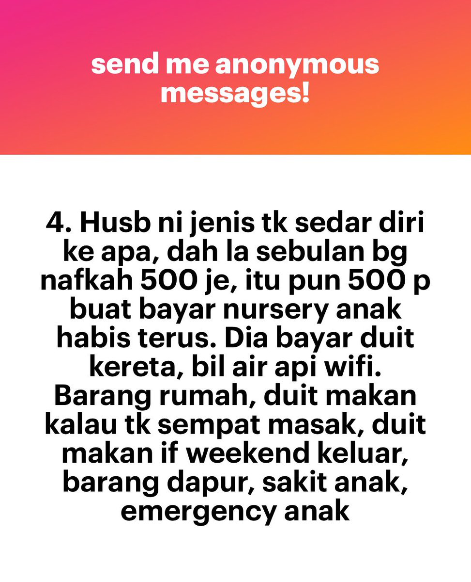 meinmokhtar's tweet photo. Luahan isteri https://t.co/ZzDGD97iSQ