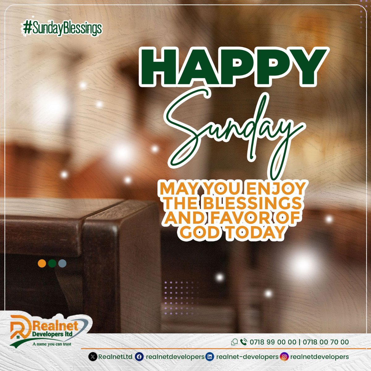 RealnetLtd's tweet photo. Happy Sunday, sunshine souls! 🌼 Embrace the beauty of today and soak in all the blessings around you.
Wishing you a day filled with love, laughter, and all the good vibes! 😍
#SundayBlessings #RealNetDeveloperst #JoyfulMoments #happysunday https://t.co/XItVdrKFgV