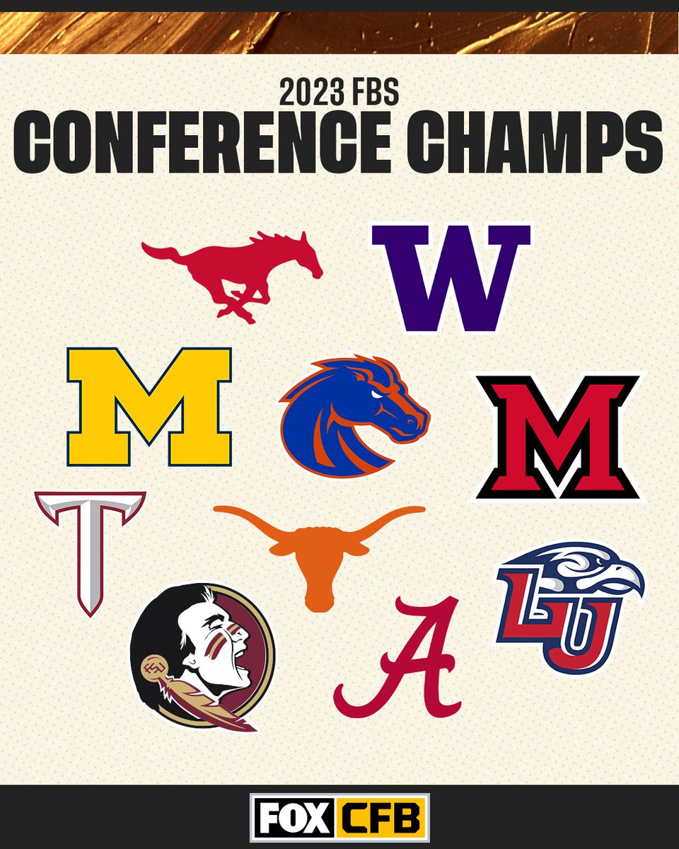 Your 2023 Conference Champions 🏆👏 Repost if your team is a 2023 FBS Champion 🙌