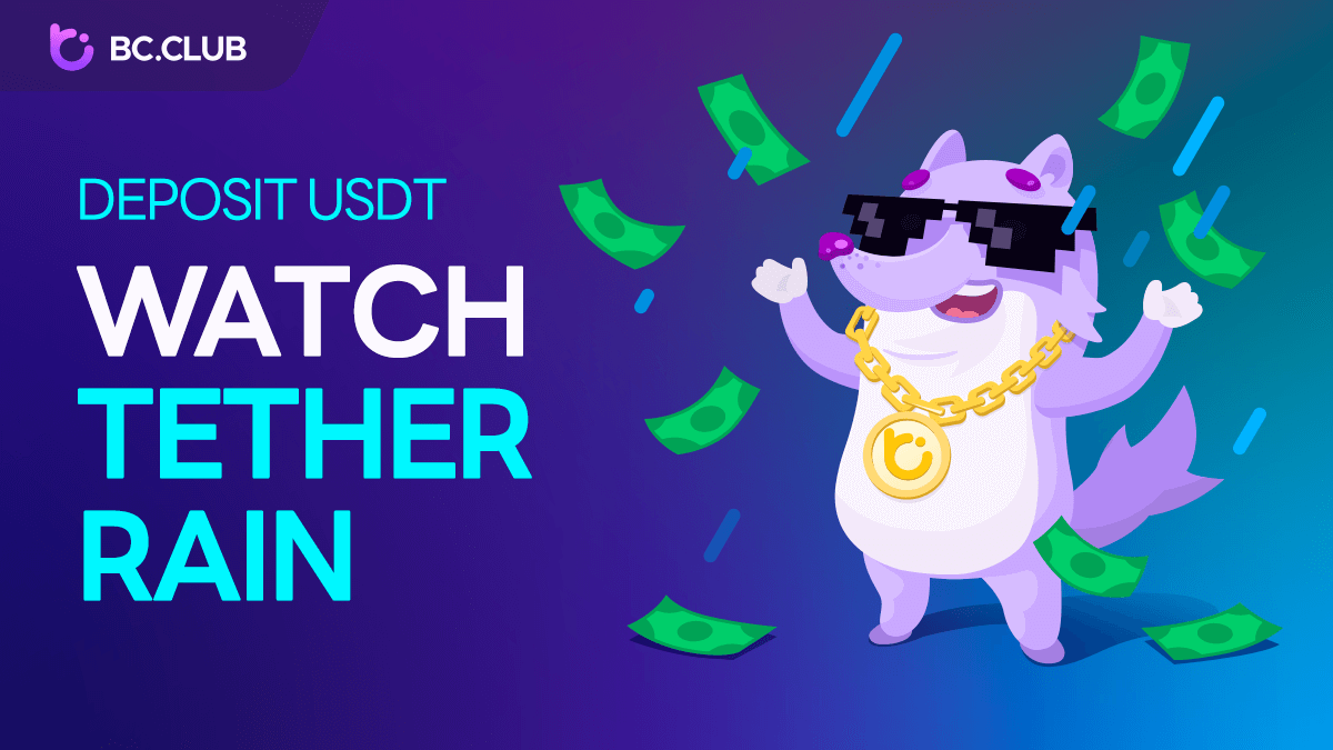 BcClubOfficial's tweet photo. ⚡Ready for a storm of rewards? https://t.co/XRdt3o98Gu presents "Deposit USDT, Watch Tether Rain!" Every Sat/Sun, deposit 100 USDT, and let the coins pour in! Exclusively for USDT members, it's your chance to make it rain crypto. Check the details and dive into the downpour! 💦💸  Register at https://t.co/ytYsNkGoIB
#BCCLUB #CryptoRainfall