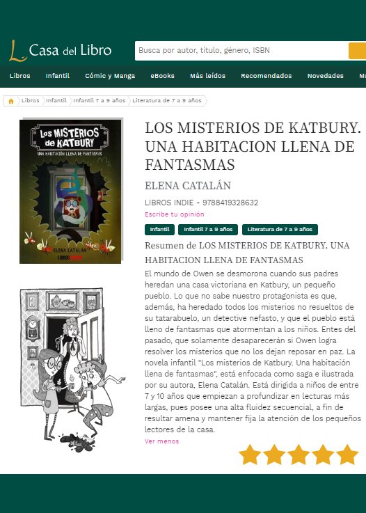 A los que tenéis hijos de 8-11 años y no queréis encontrar temática trans o adoctrinamientos en las lecturas dirigidas a ellos os recomiendo una novela de misterio y fantasmas, además está ilustrada.