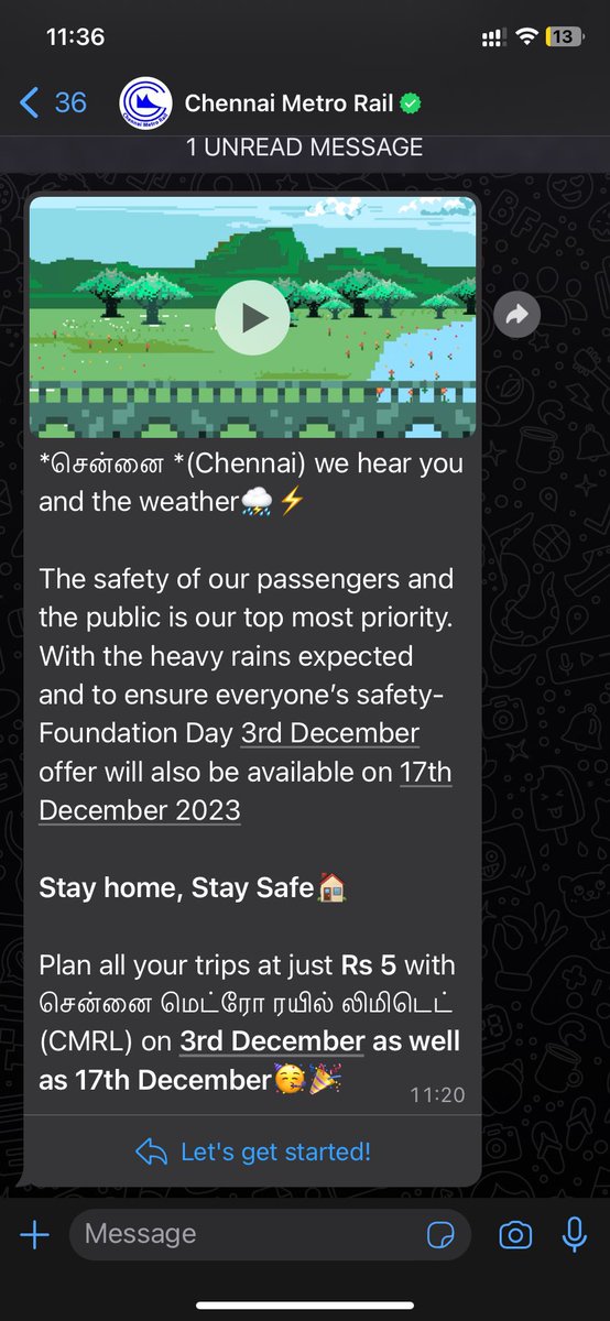 PG_Things's tweet image. Very responsible update this ❣️ @cmrlofficial 👏🏽
#CMRLFoundationDay #ExploreChennai #DigitalBooking