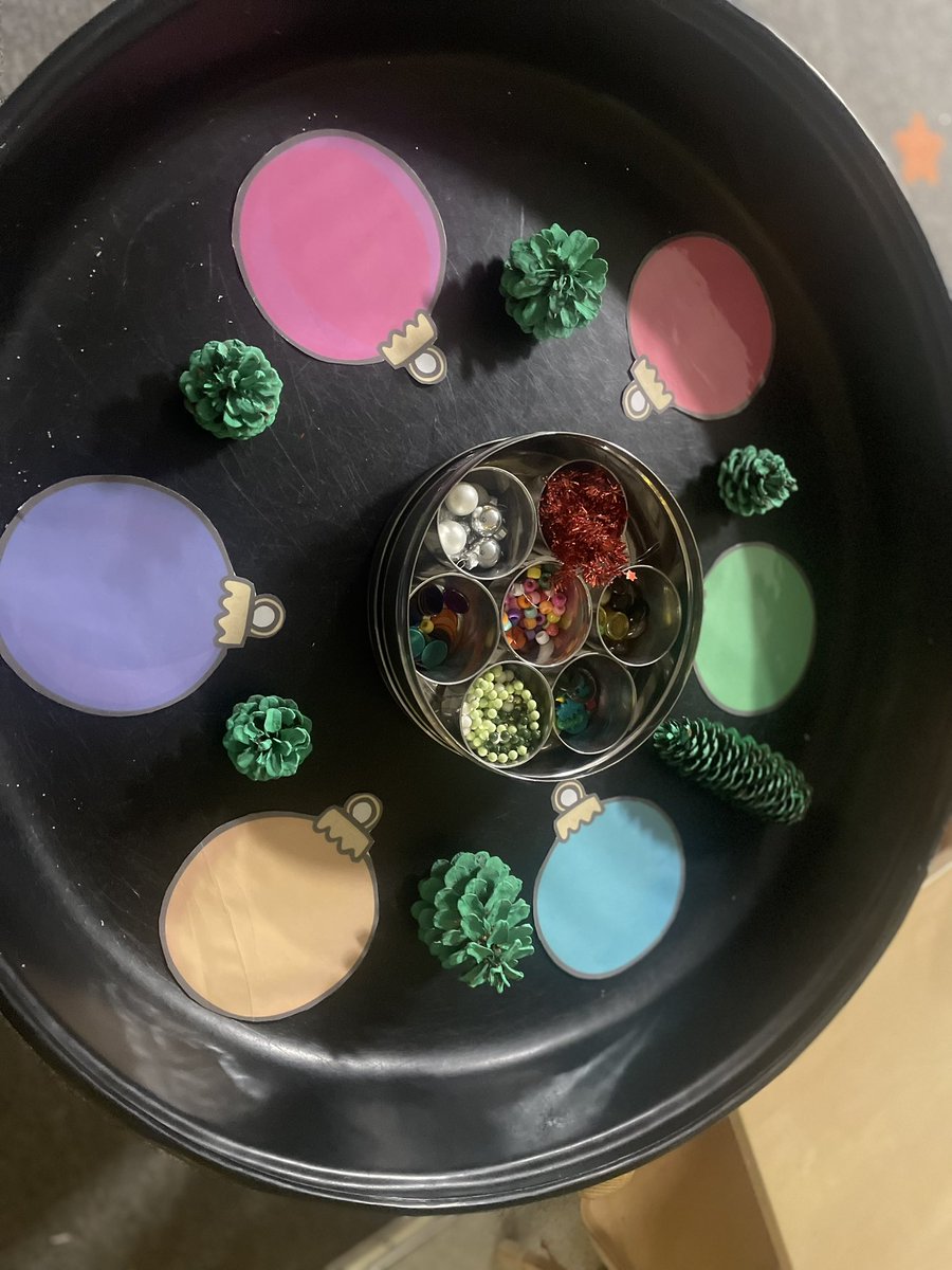 MrsGriffiths7's tweet photo. Loose part bauble and fir come trees 🎄 #finemotor #eyfs #earlyyears #looseparts #christmas #eyfsphysicaldevelopment https://t.co/yuPDsLcqcY