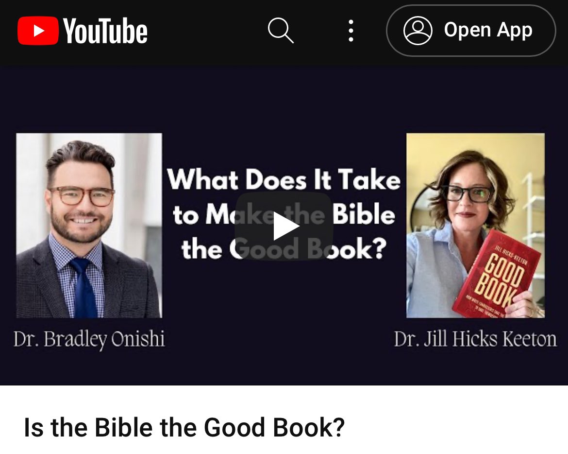 Is the Bible the Good Book? - YouTube w @BradleyOnishi youtube.com/watch?v=Pxg7t6…