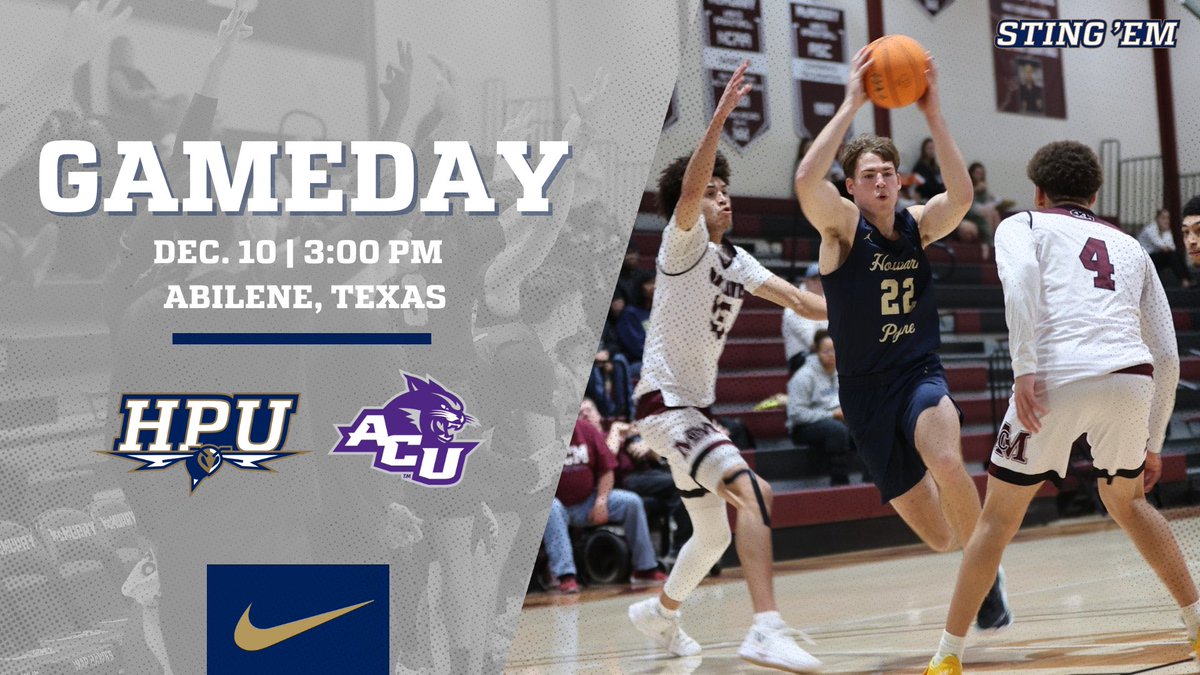 hputxmbsk's tweet photo. GAMEDAY ‼️

🆚 Abilene Christian (Exh)
📍 Abilene, Texas
⏰ 3:00 PM
📺 https://t.co/6txeGzSOOJ
📊 https://t.co/XZP0Cd2oh5

#StingEm #StingEmHPU https://t.co/Yfsmpie8EX