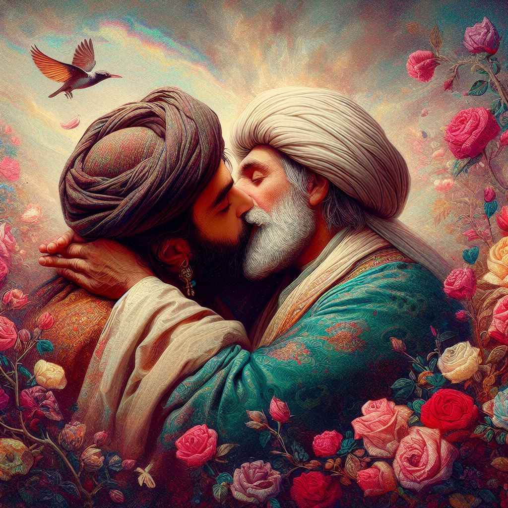 جانِ مَنی، جانِ مَنی، جانِ من آنِ مَنی، آنِ مَنی، آن مَن شاهِ مَنی، لایِقِ سودایِ من قَندِ مَنی، لایِقِ دندانِ من